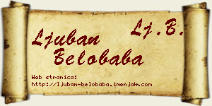 Ljuban Belobaba vizit kartica